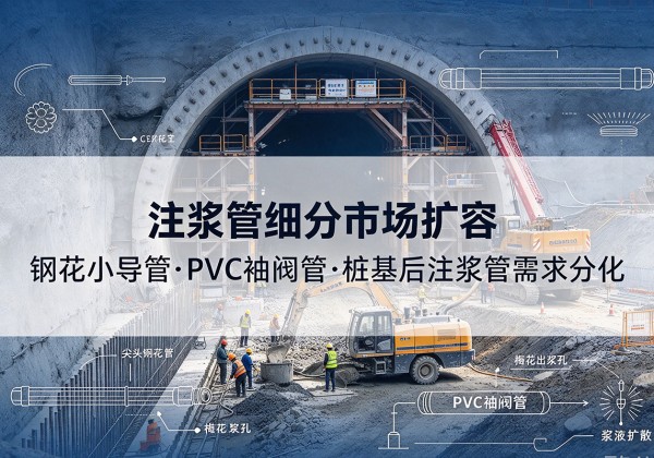 根河注浆管细分市场扩容，隧道钢花小导管、PVC 袖阀管、桩基后注浆管需求分化